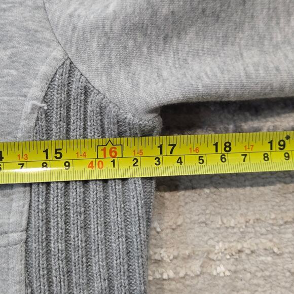 Anthropologie Saturday Sunday Gray Full Zip Bomber Sweater Ribbed Knit Jacket XS - Picture 7 of 8